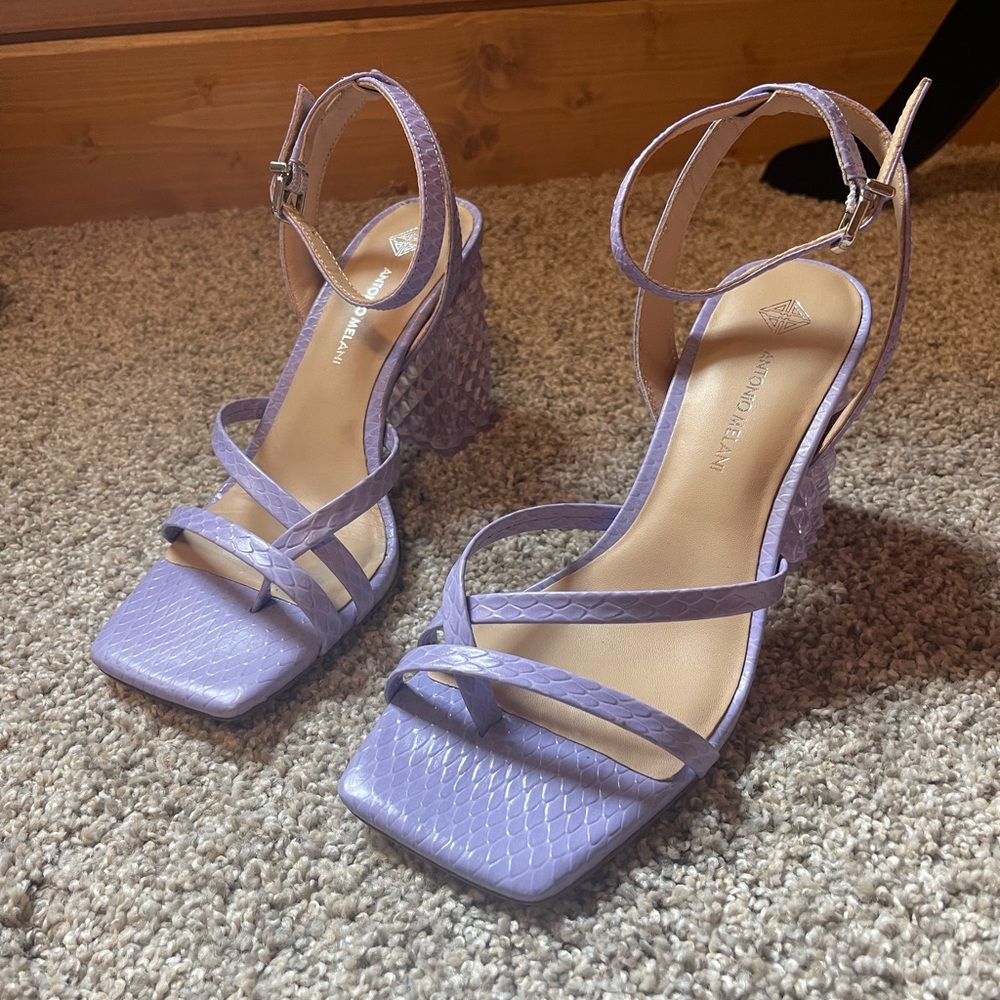 Purple Strappy Heels
